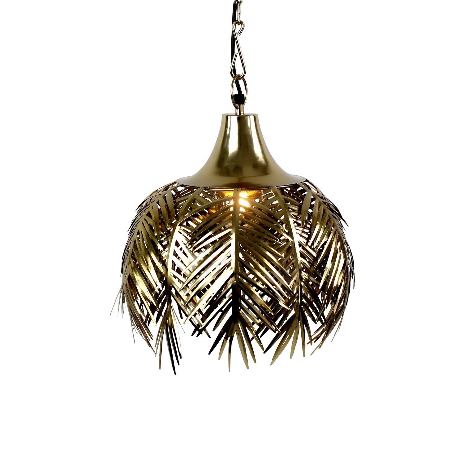 Palm Leaves ceiling light - E27 - gold - iron - 46x33.5 cm