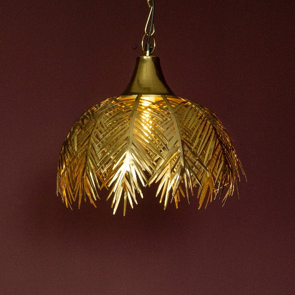 Palm Leaves ceiling light - E27 - gold - iron - 46x33.5 cm
