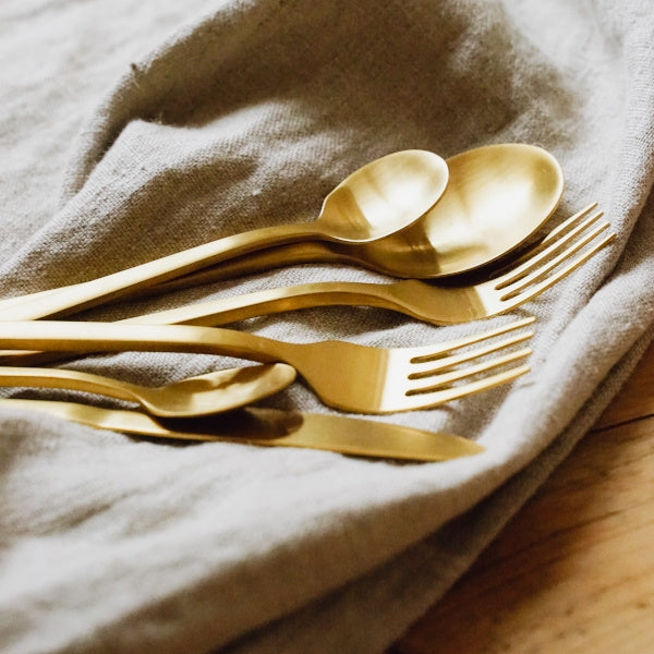 4-piece cutlery set Golden Cutlery - matte gold - 18/10 stainless steel