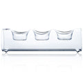 Tube à bougie chauffe-plat CANDLE MOOD à trois volets - transparent - 6,5 x 22 x 6,5 cm - verre