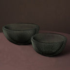 Schale Maze, schwarz Metall, 29,5x14,5 cm