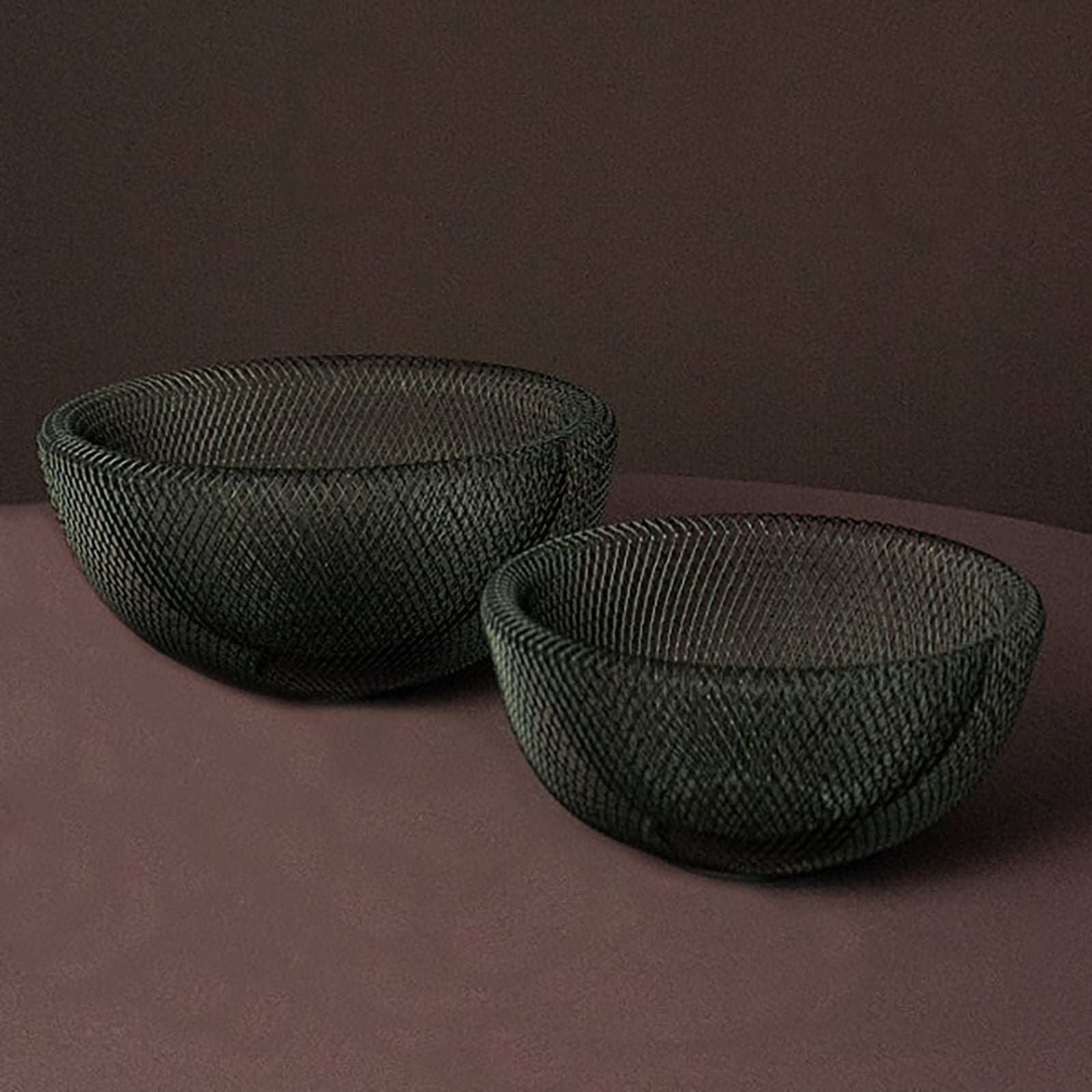 Schale Maze, schwarz Metall, 29,5x14,5 cm