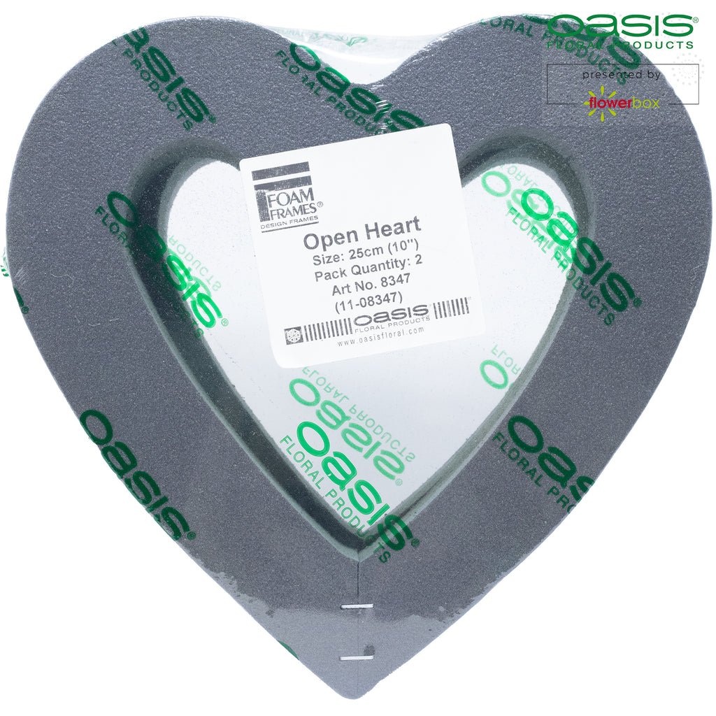 OASIS® FOAM FRAMES Offene Herzen - 24 x 25 x 6 cm - 2 St.