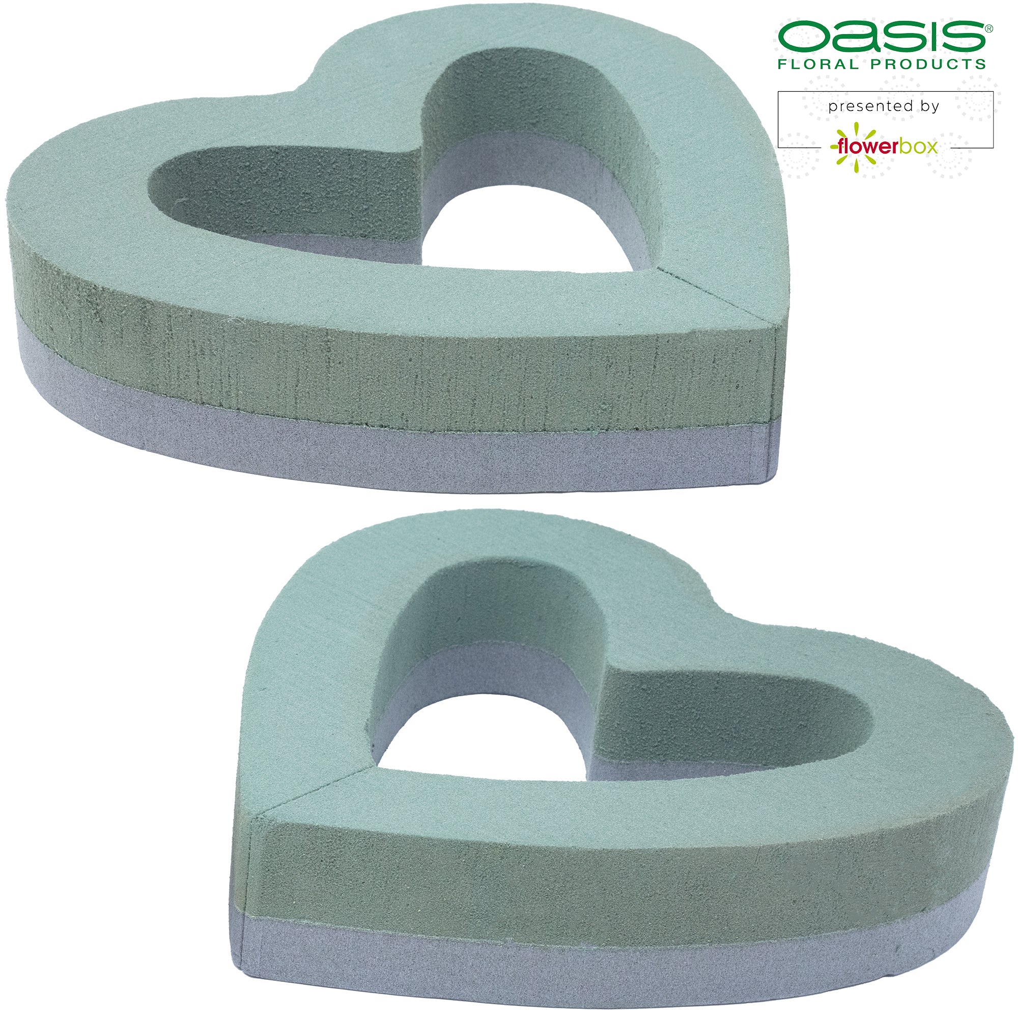 OASIS® FOAM FRAMES Offene Herzen - 24 x 25 x 6 cm - 2 St.