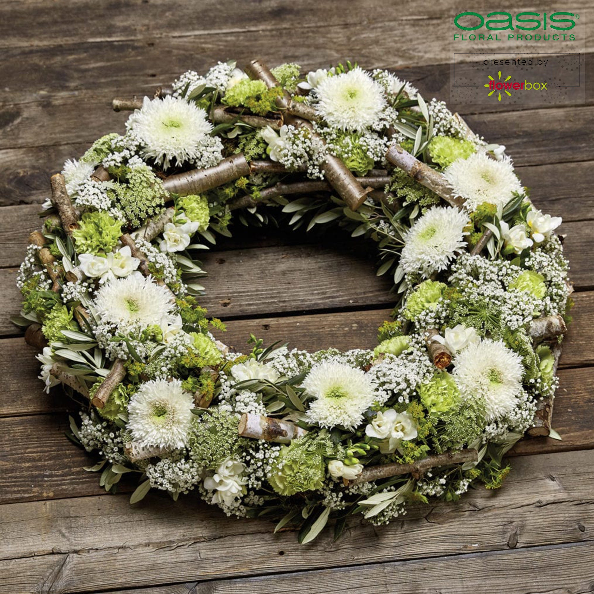 Couronne OASIS® BIOLIT® - 7 x 68 cm Ø - intérieur : 47 cm Ø - 2 pièces.