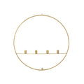 Deko-Ring Hoop - Kerzenleuchter Circle, Wandbefestigung, gold, Metall - Durchmesser 60 cm
