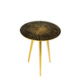 Idas Sofa Table - Durchmesser 38 x 50 cm - schwarz-gold