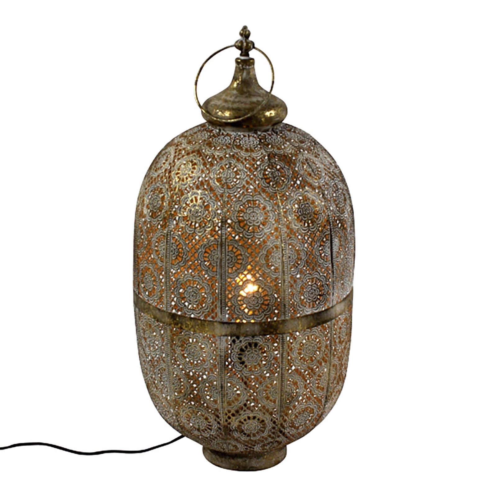 Stehleuchte Amira, gold, E27, Metall, 31,5x62,5 cm, 220V, 40W, 2,1 m Kabel, IP 20, Leuchtmittel nicht inklusive