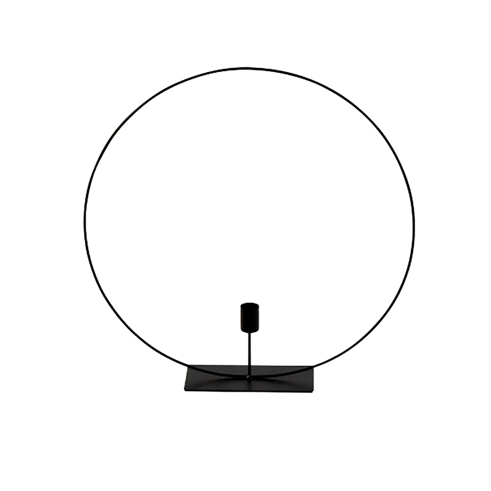 Kerzenleuchter Circle, schwarz, Metall, 40x8x40 cm