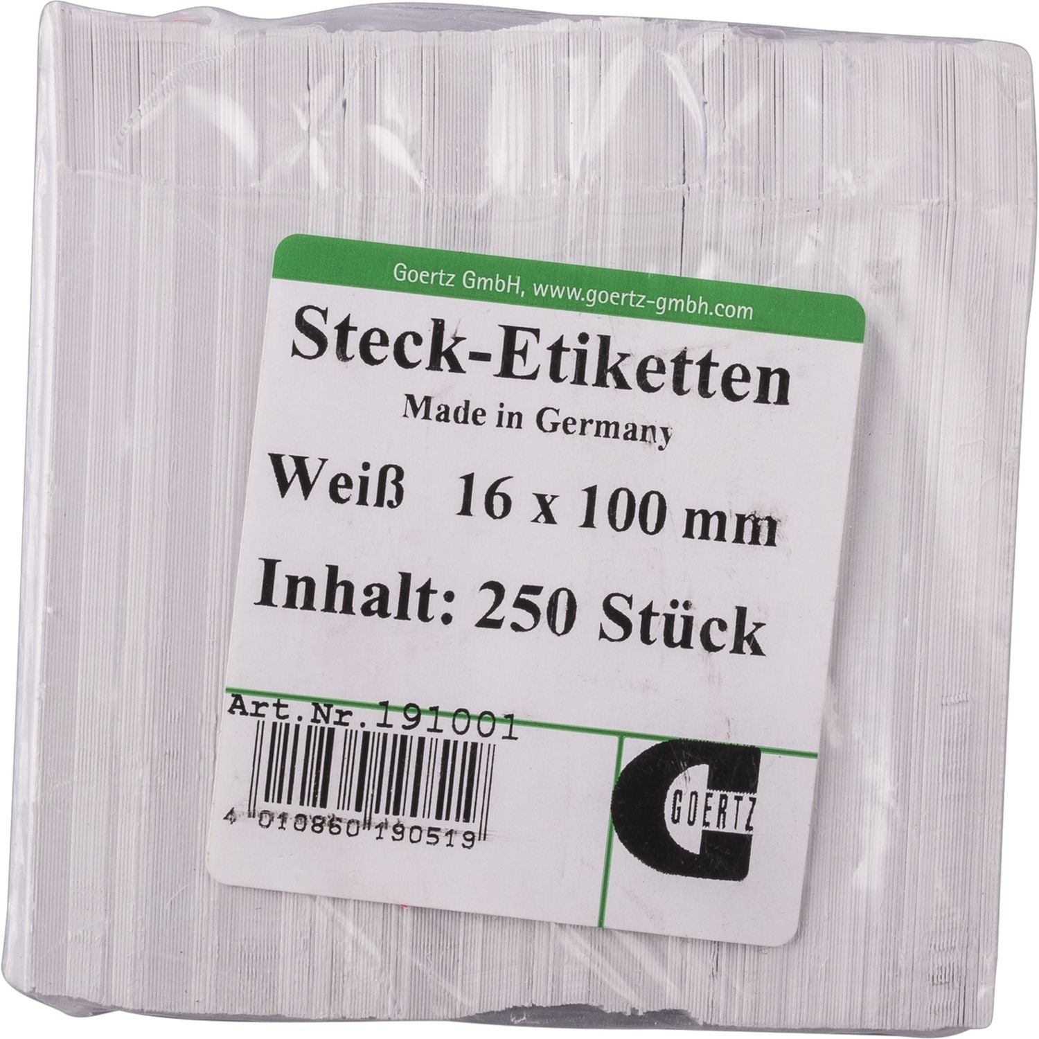Étiquettes à clipser - 16 x 100 mm - 250 pièces.