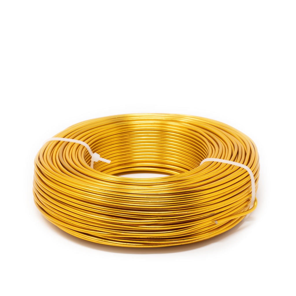 Fil d'aluminium, jaune soleil - 40 - 2,00 mm 60 m 500 g