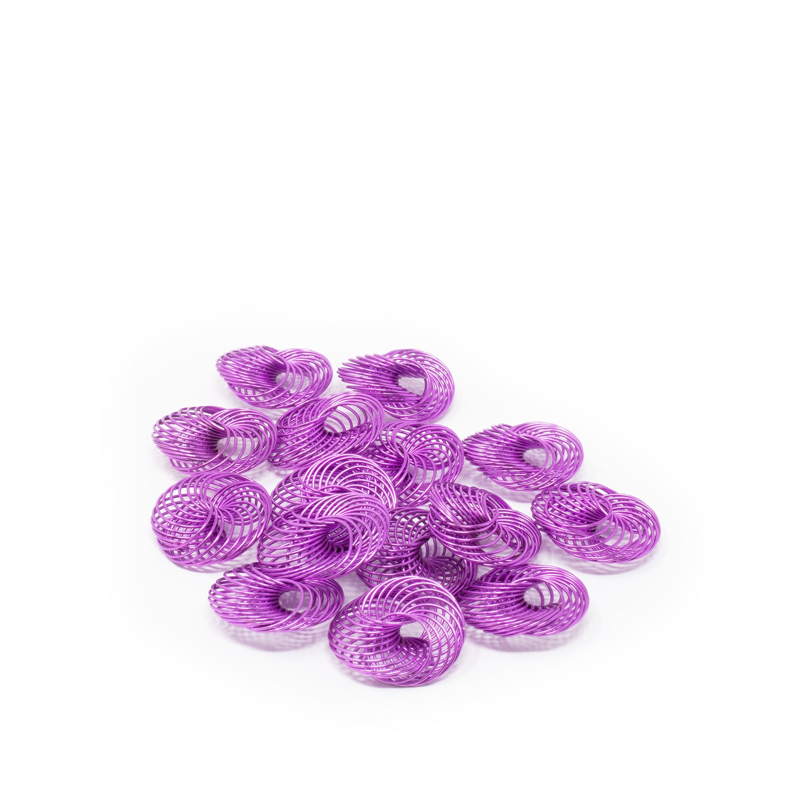 Lavender wire wheels - 25 - 20.00 mm, 15 pieces