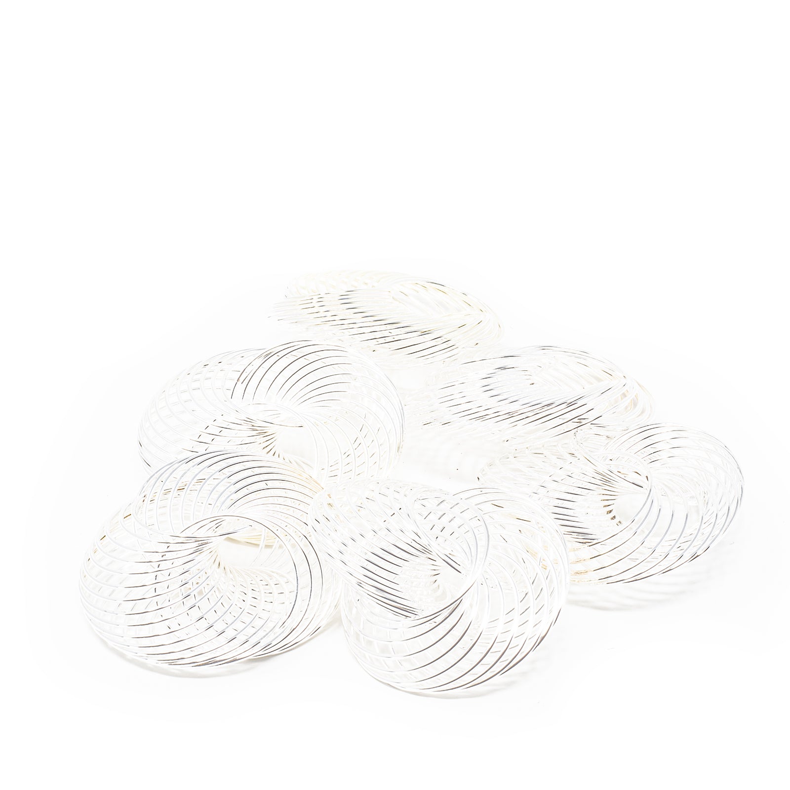 Silver wire wheels - 21 - 45.00 mm, 6 pieces