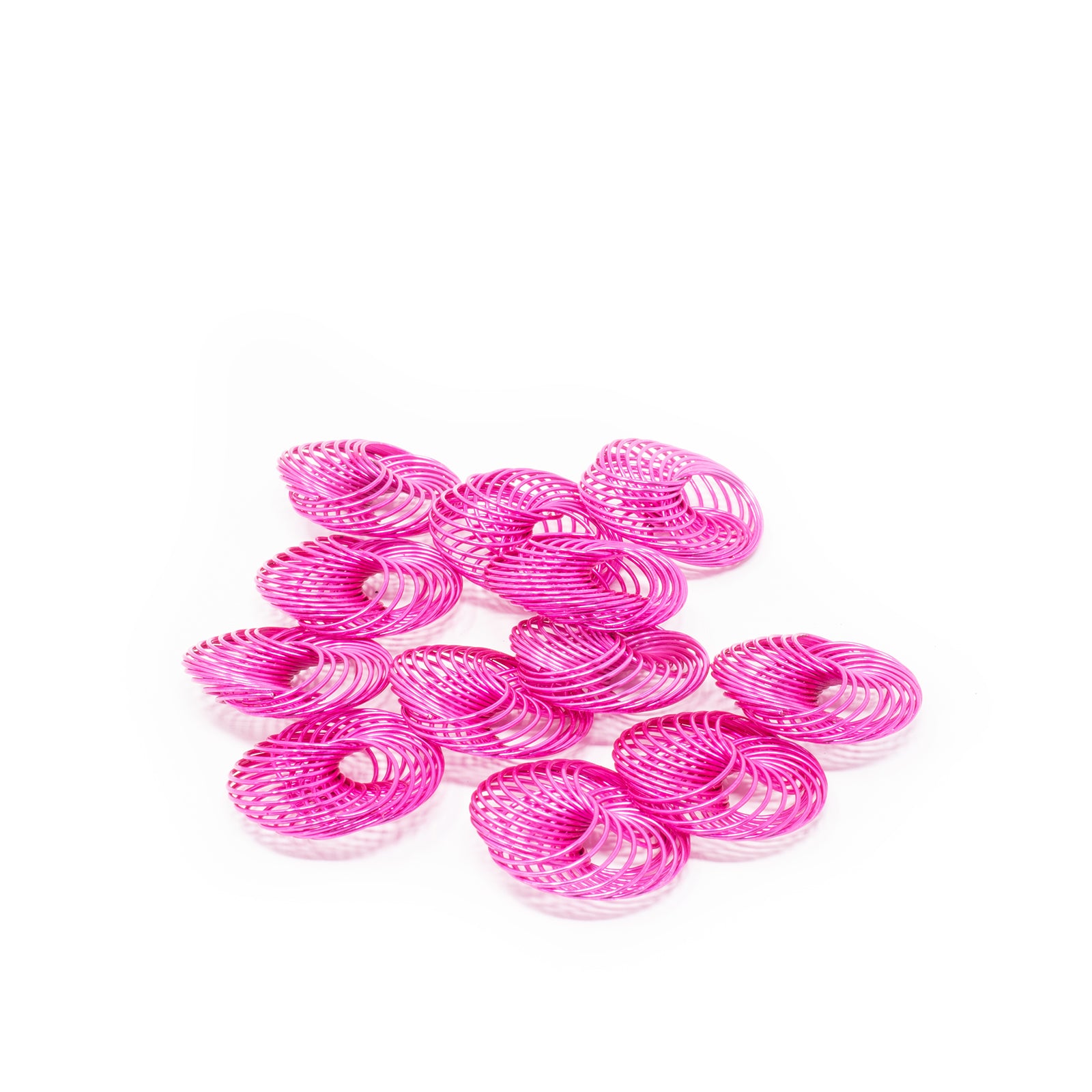 Roues à rayons roses - 20 - 25,00 mm, lot de 12