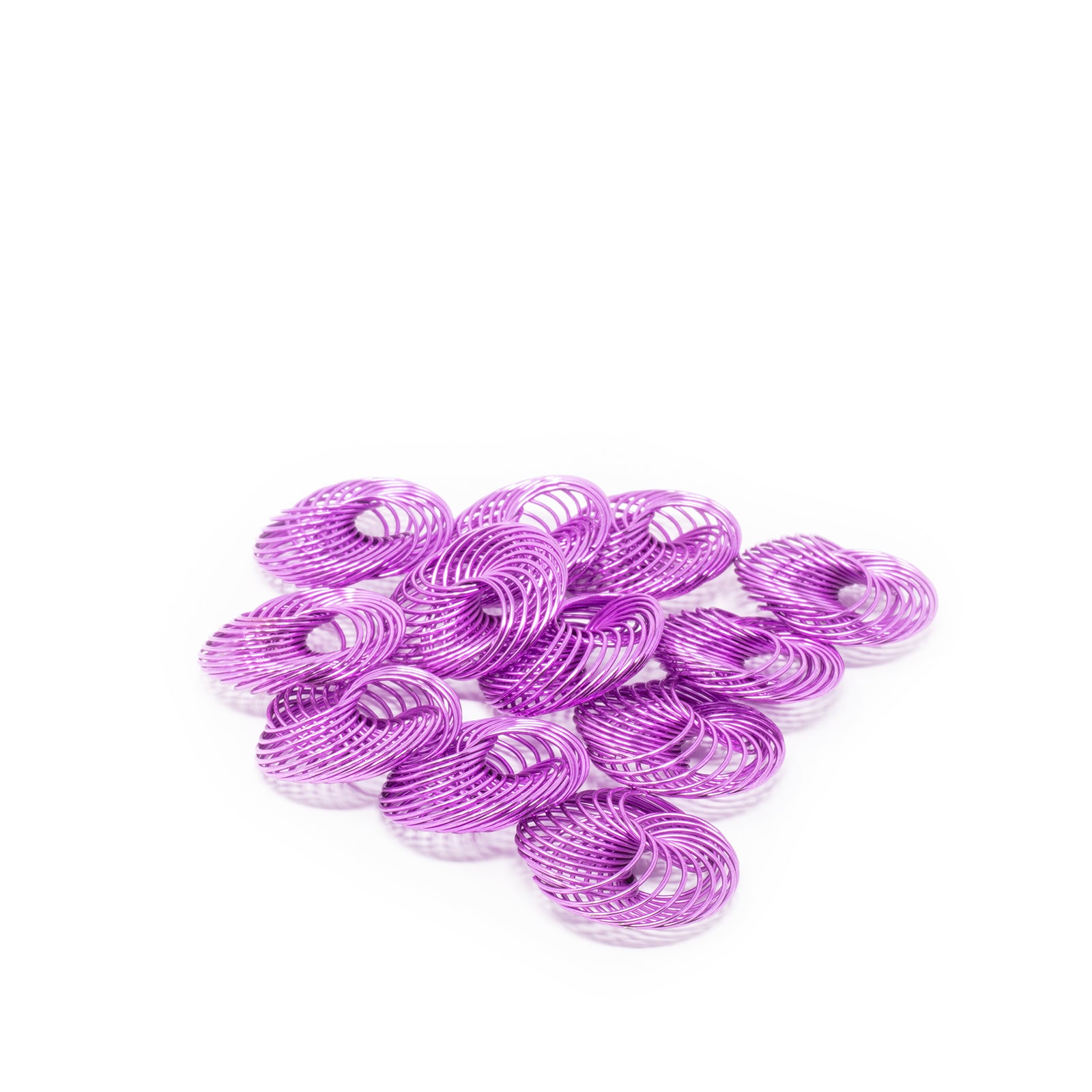 Lavender wire wheels - 25 - 25.00 mm, 12 pieces