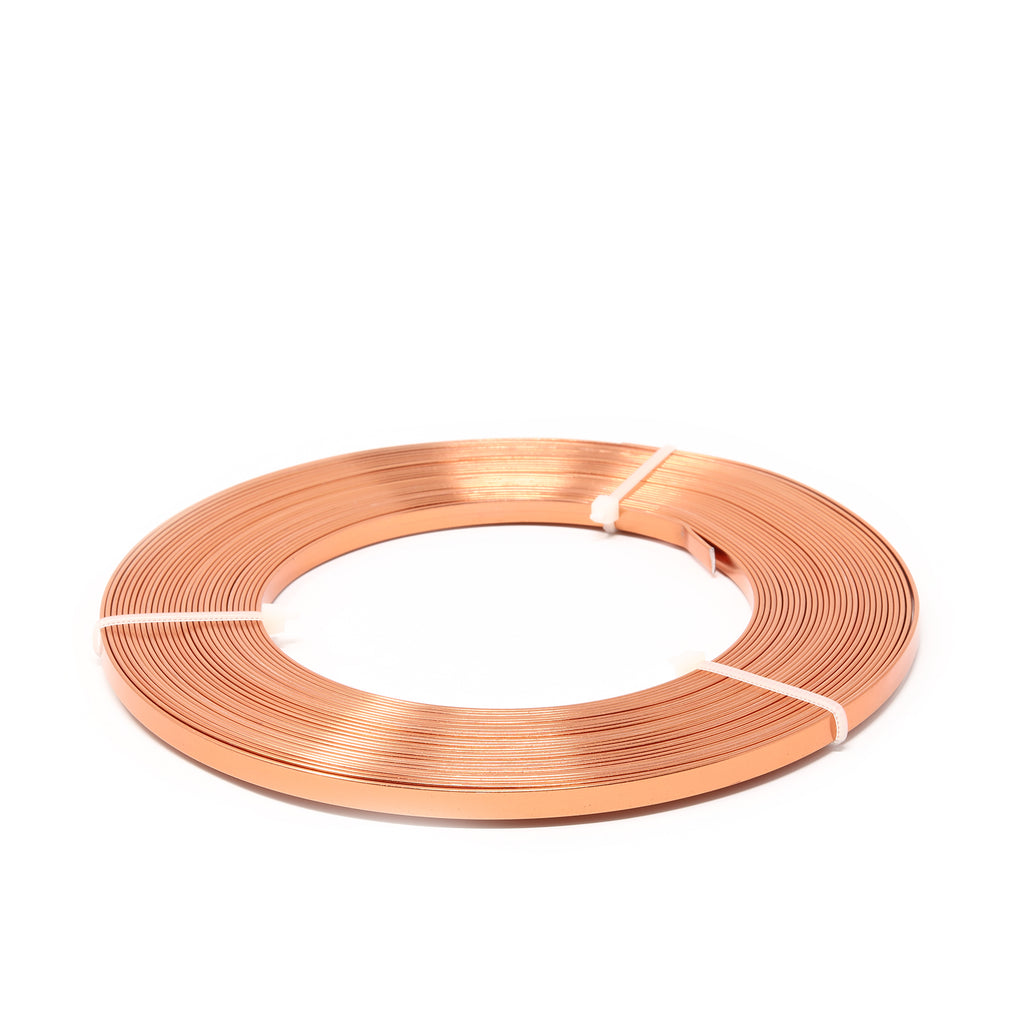 Fil plat en aluminium orange - 16 - 5,00 mm 1,00 mm 10 m 130 g