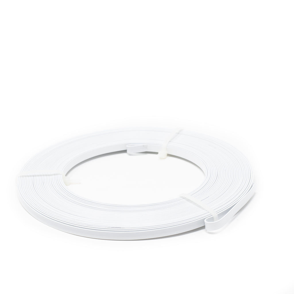 Fil plat en aluminium blanc - 28 - 5,00 mm × 1,00 mm 10 m 130 g