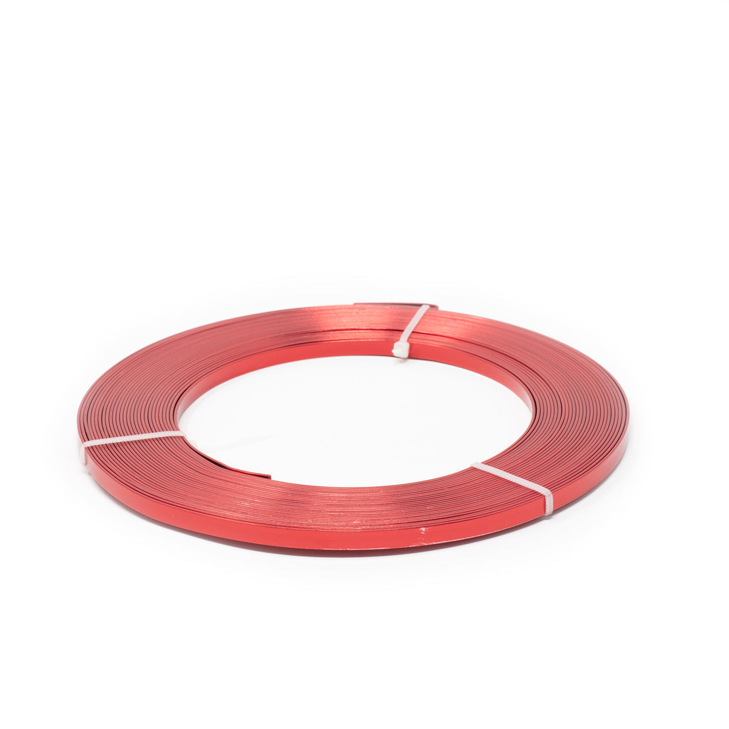Red aluminum flat wire - 19 - 5.00 mm 1.00 mm 10 m 130 g