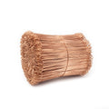 Double iron eyelet binding wire, reddish, bright finish - 1.0 x 180 mm, bundles of 1000 pieces