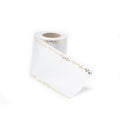 Supersatin, hellgrau, Efeu gold - Breite 100 mm