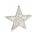 3D Drahtstern mit 120 LEDs - silber - warm weiß - IP44 - 58 cm