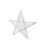 3D Drahtstern mit 240 LEDs - silber - warm weiß - IP44 - 78 cm