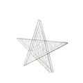 3D wire star with 240 LEDs - silver - warm white - IP44 - 78 cm