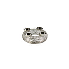 Advent wreath Tangle - silver - stainless steel - 37x12 cm