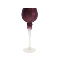Windlicht Violet - auf Fuß - lila - Glas - 13x35 cm