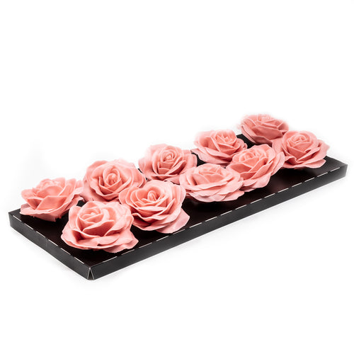 Lot de 10 roses en cire - Abricot (Versilia)