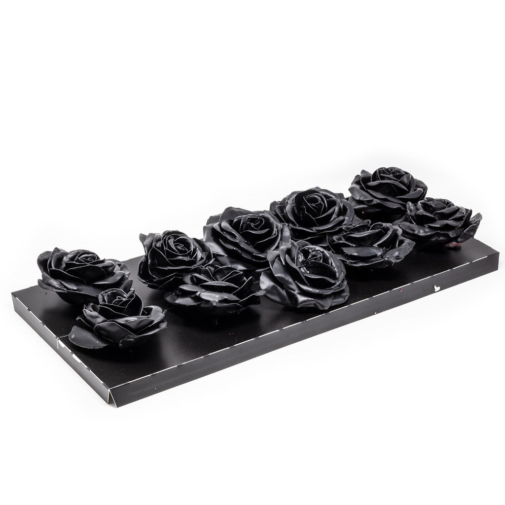 10er-Set Wachsrose - Black