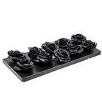 10er-Set Wachsrose - Black