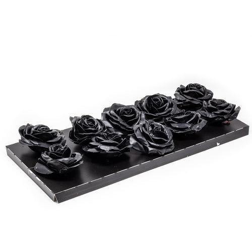 Lot de 10 roses en cire - Noires