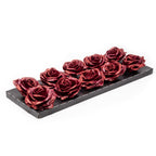 10er-Set Wachsrose - Bord Diamond Red