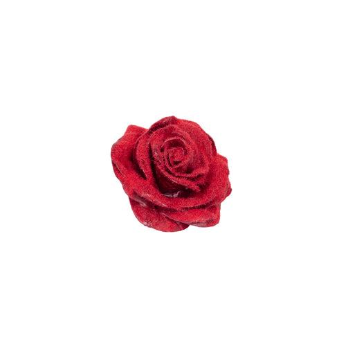 10er-Set Wachsrose - Bordeaux Velvet Red