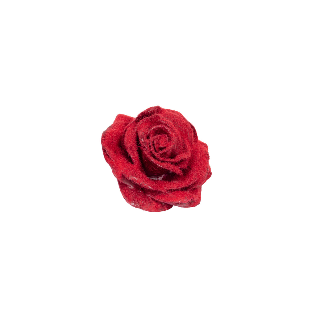 10er-Set Wachsrose - Bordeaux Velvet Red