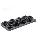 12er Set Wachsrose - Black