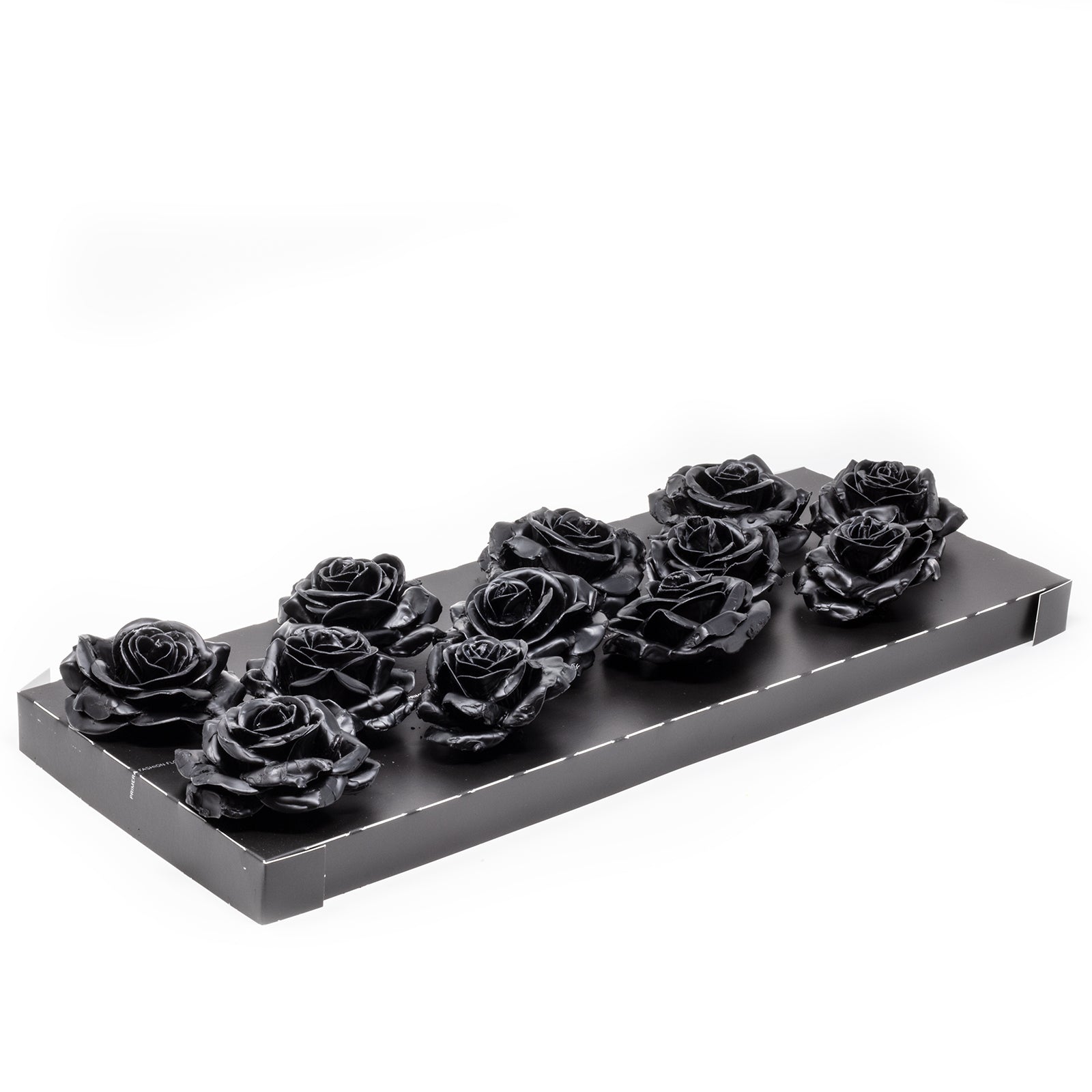 12er Set Wachsrose - Black