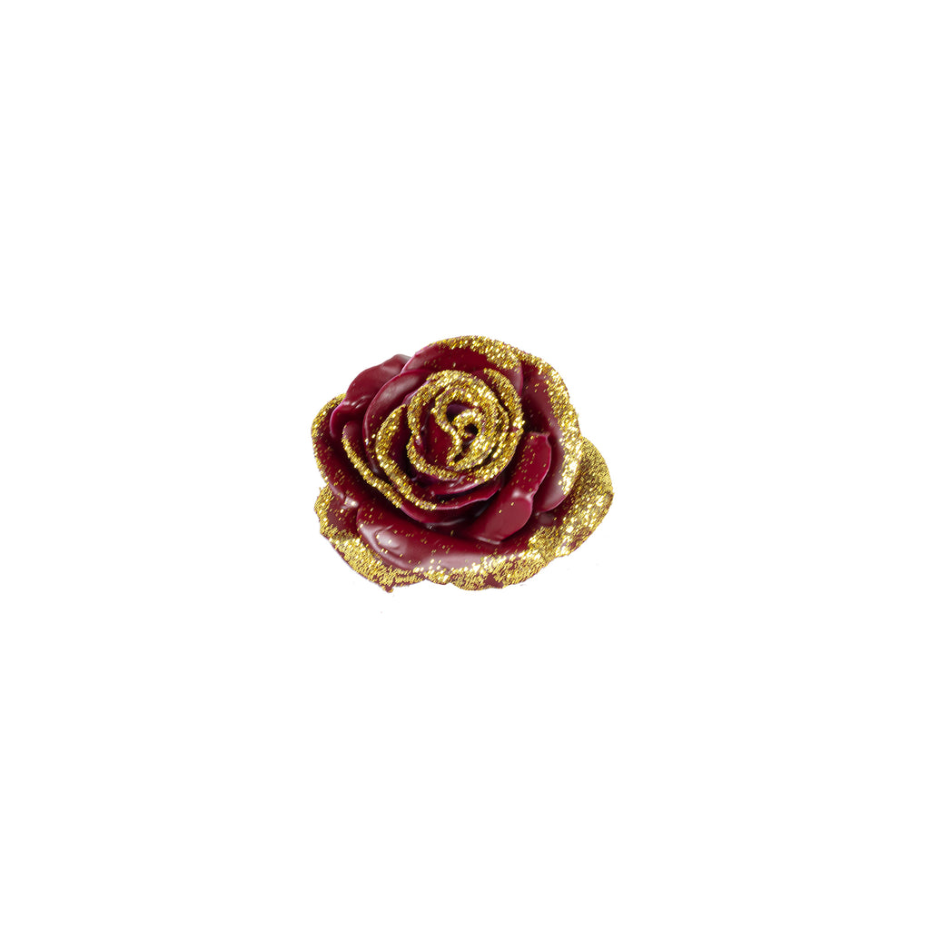 12er Set Wachsrose - Bord Diamond Gold