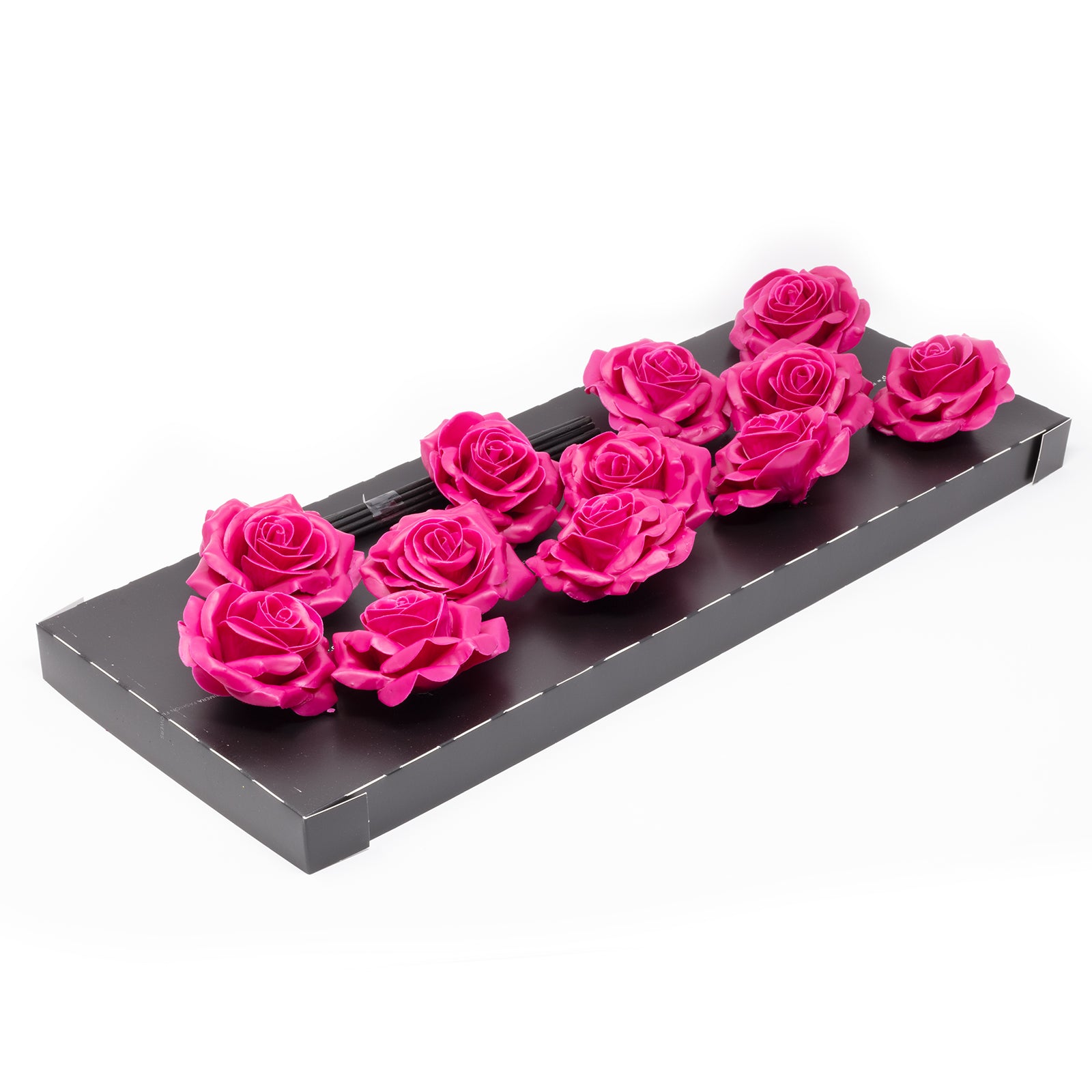 12er Set Wachsrose - Cerise