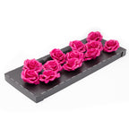 12er Set Wachsrose - Cerise