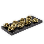 12er Set Wachsrose - Gold