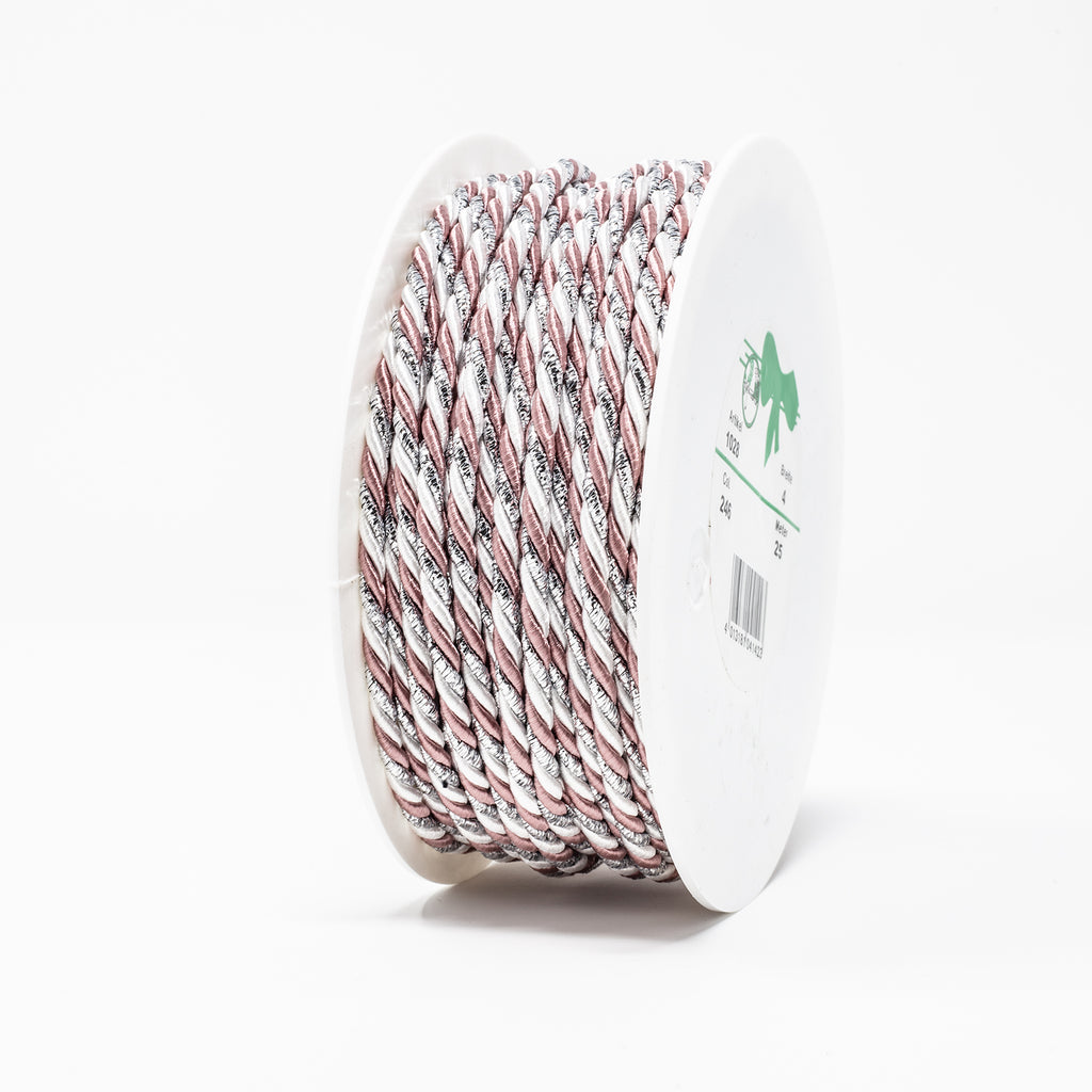 Triple ribbon - old rose - width 4 mm - 25 m