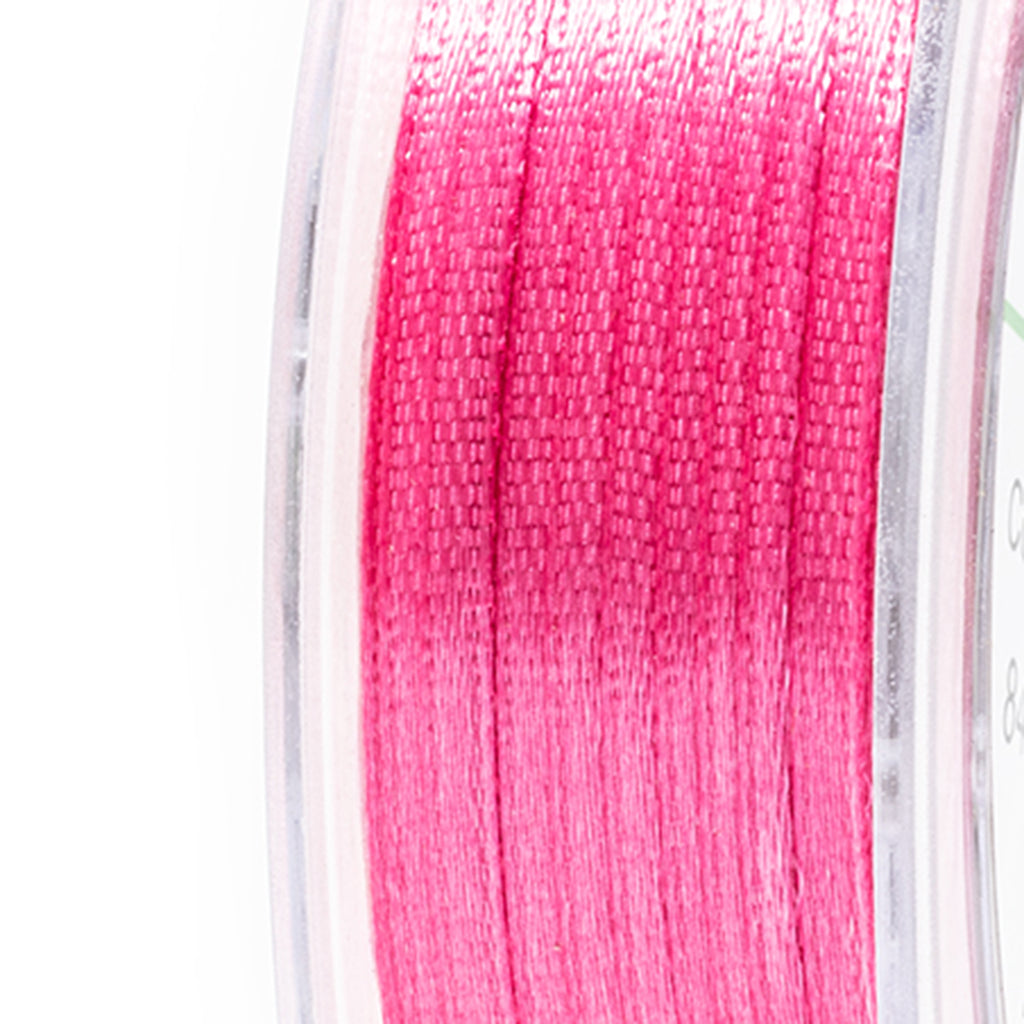 Satin ribbon - pink - 3 mm wide - 50 m