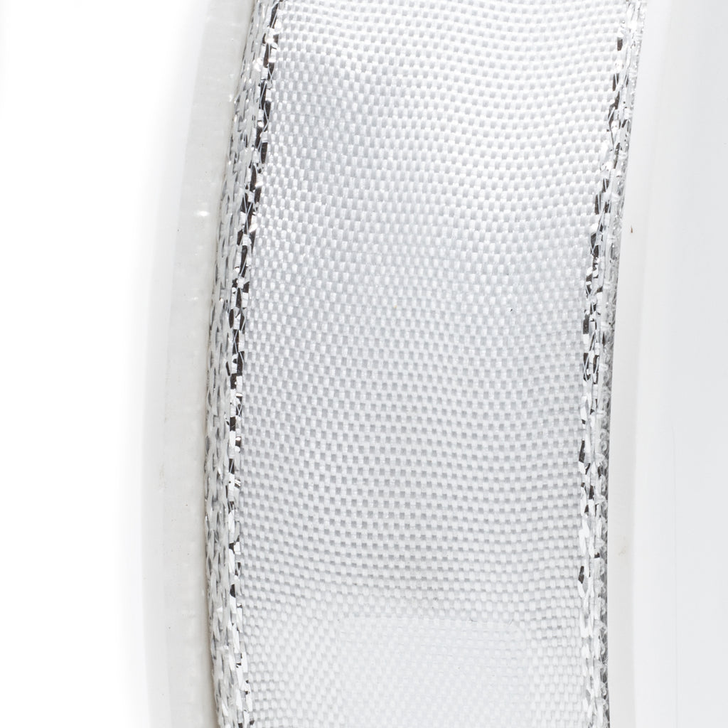 Simplicity band - white-silver - 25 mm - 25 m