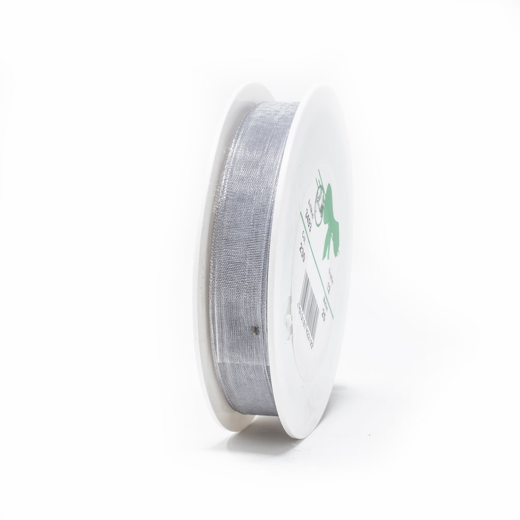 Chiffon - grau - 12 mm - 25 m