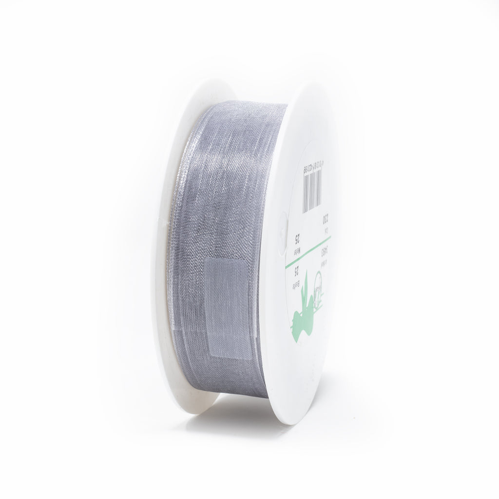 Chiffon - grau - 25 mm - 25 m