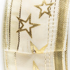 Band Noble Star - creme - 40 mm - 20 m