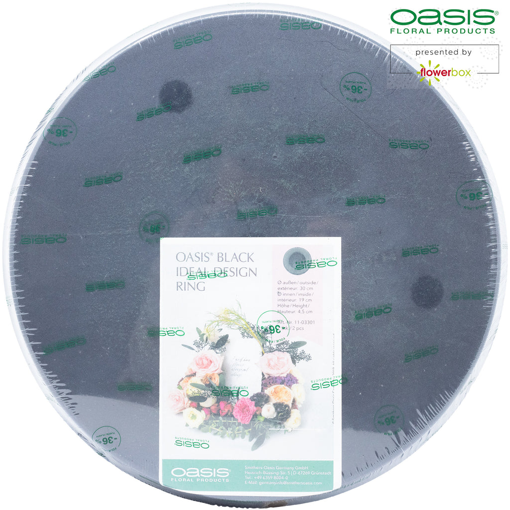 OASIS® BLACK IDEAL Design Ring - 4,5 x 30 cm Ø -2 Stück