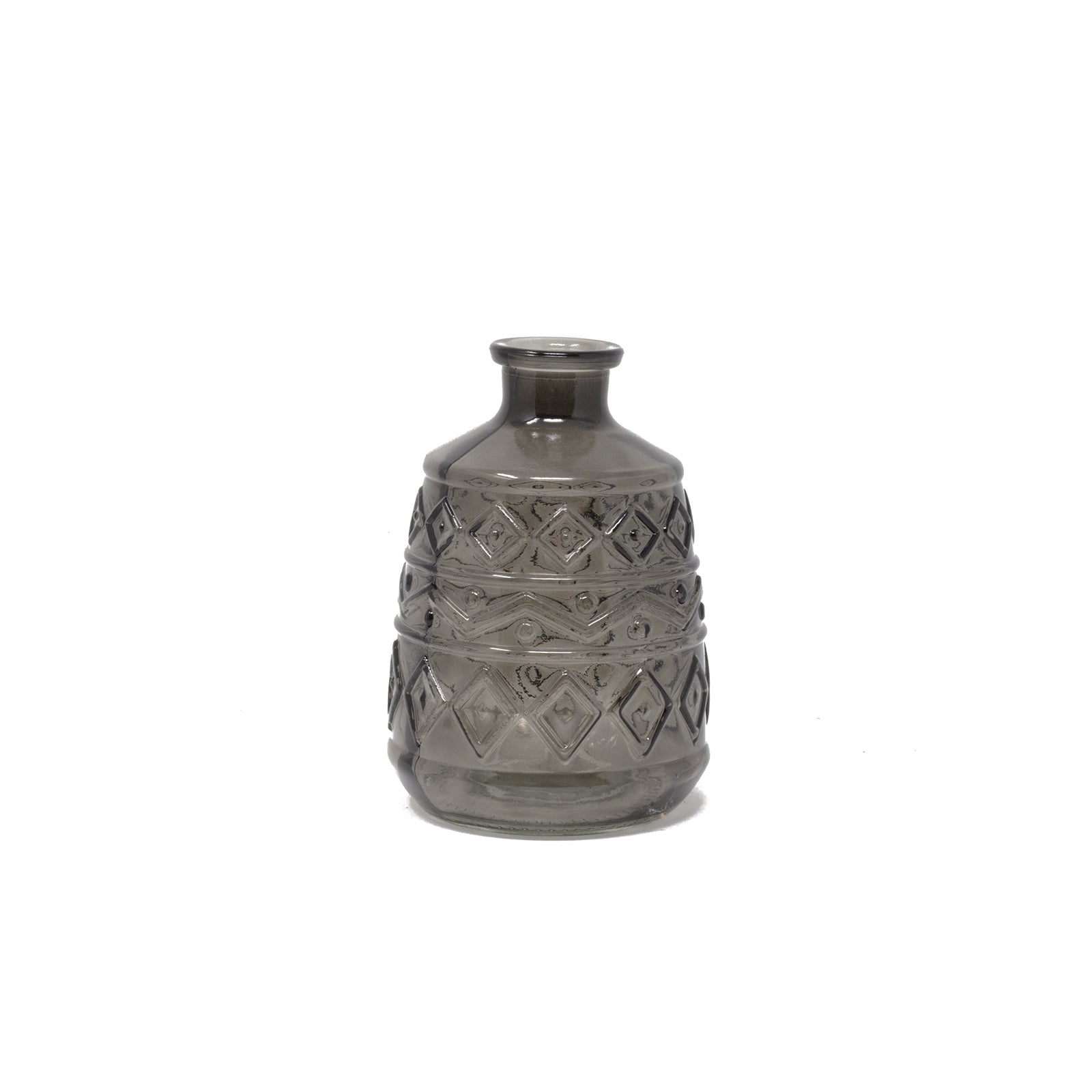 Dekoflasche - 4 Sorten - Glas - 10,5x15 cm - 1 Stück assortiert